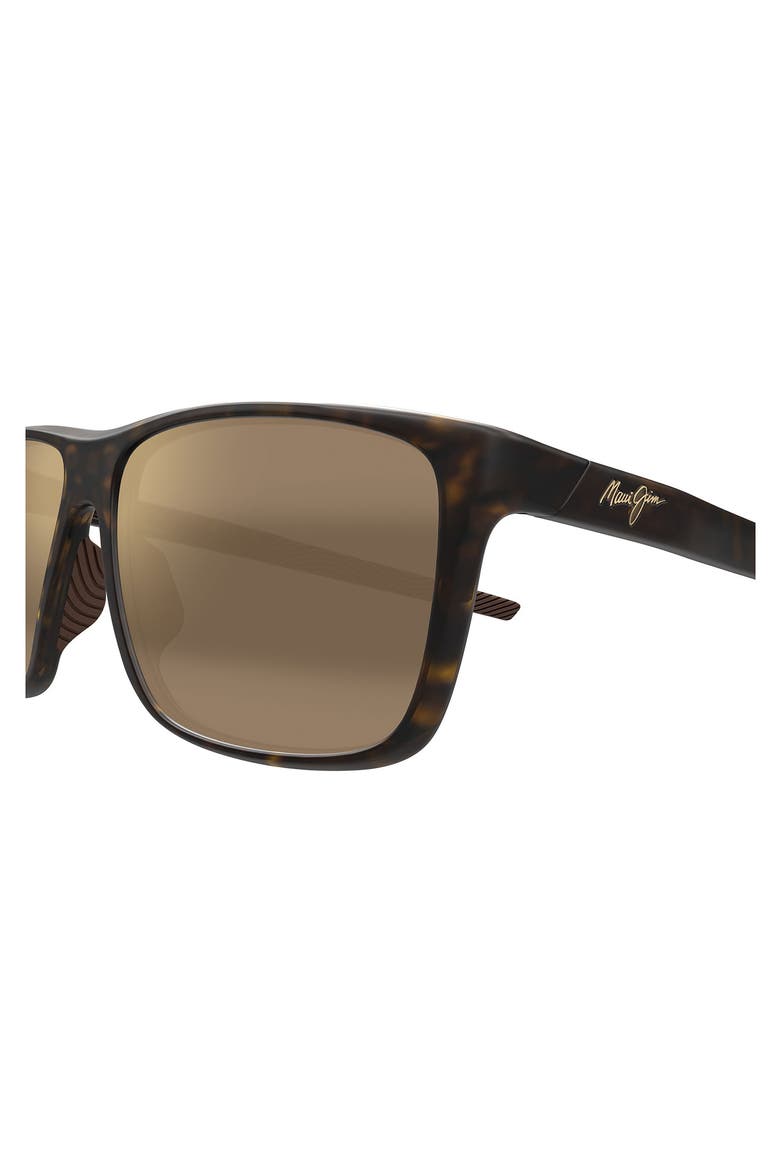 Lehopulu 58mm PolarizedPlus2 Rectangular Sunglasses, Alternate, color, TORTOISE