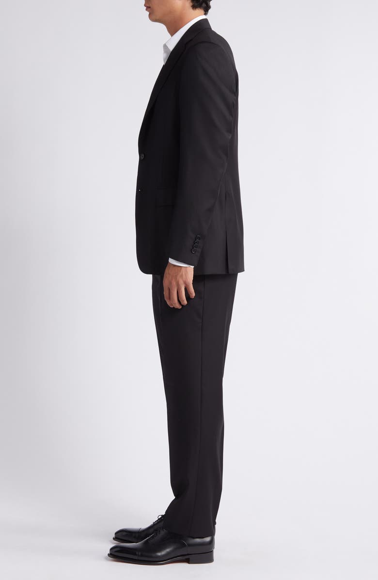 Canali Solid Wool Suit, Alternate, color, Black