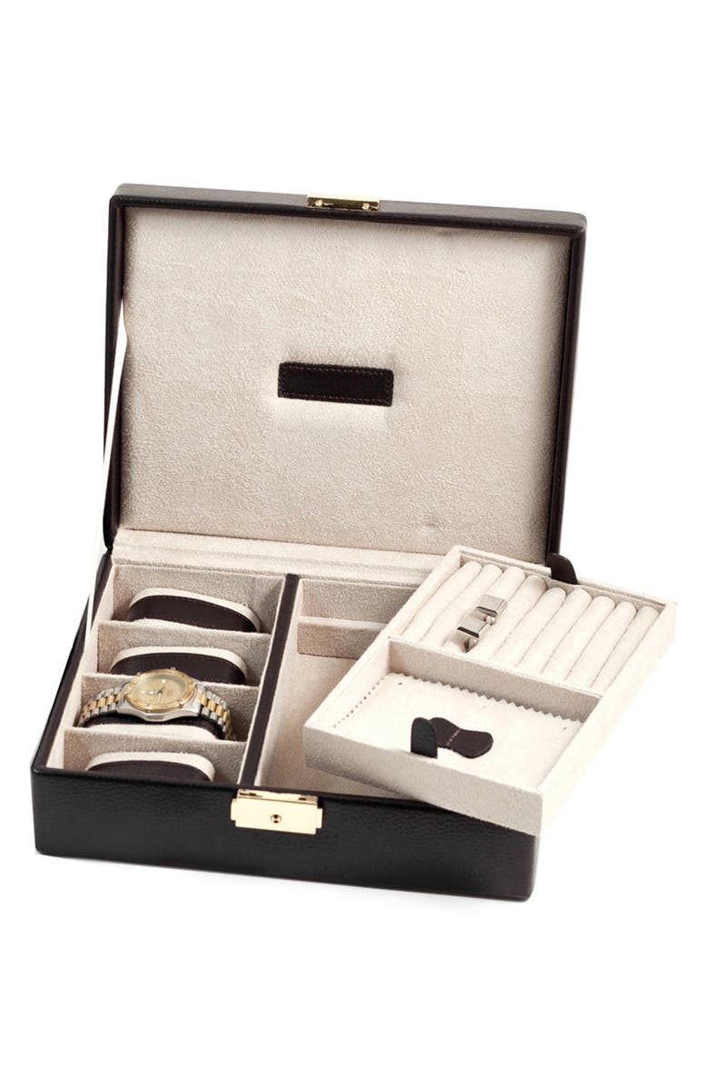 Bey-Berk Watch Valet Case, Alternate, color, Black