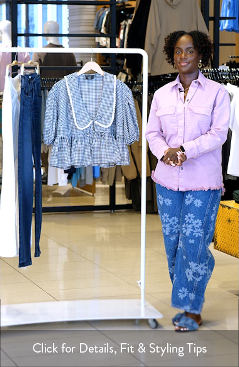 Hart Gingham Babydoll Crop Top, sales video thumbnail