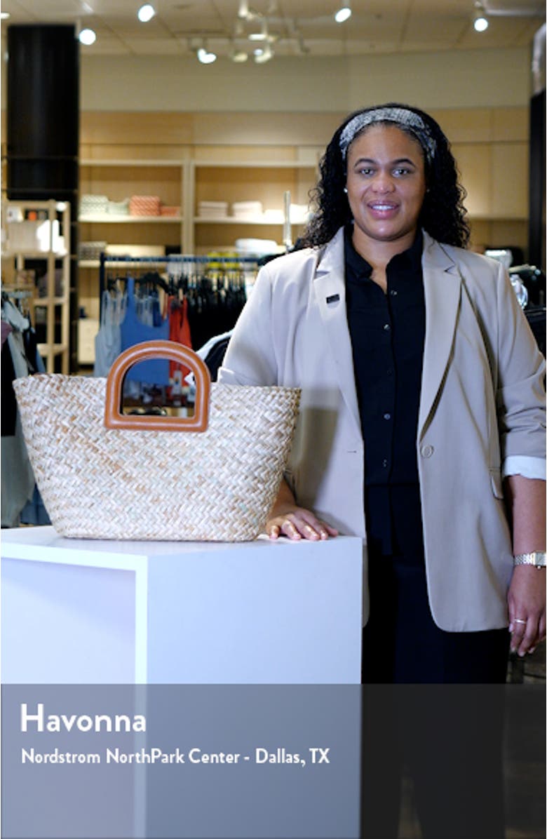 The Large Handwoven Straw Crossbody Basket Tote, sales video thumbnail