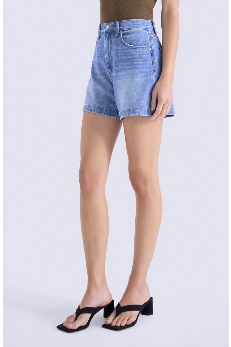 Saige High Waist Denim Shorts, Alternate, color, SAIL AWAY