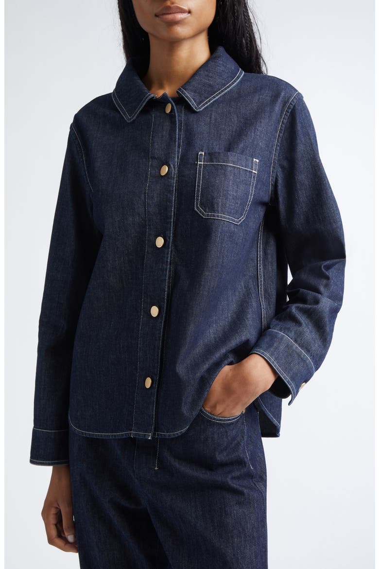 Enfasi Denim Shirt Jacket, Alternate, color, ULTRAMARINE