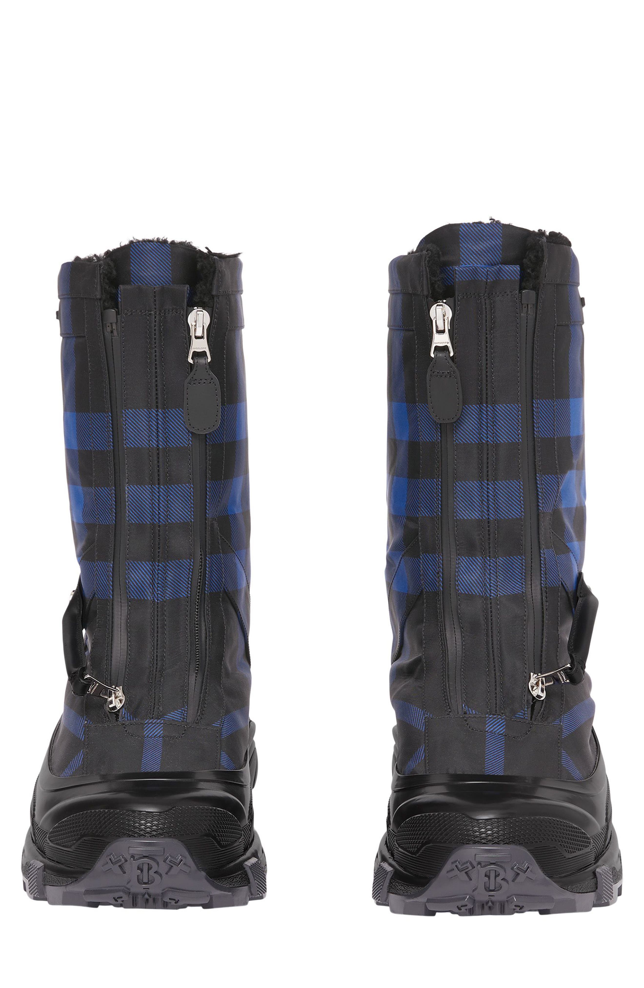 Burberry Check Snow Boot, Alternate, color, 