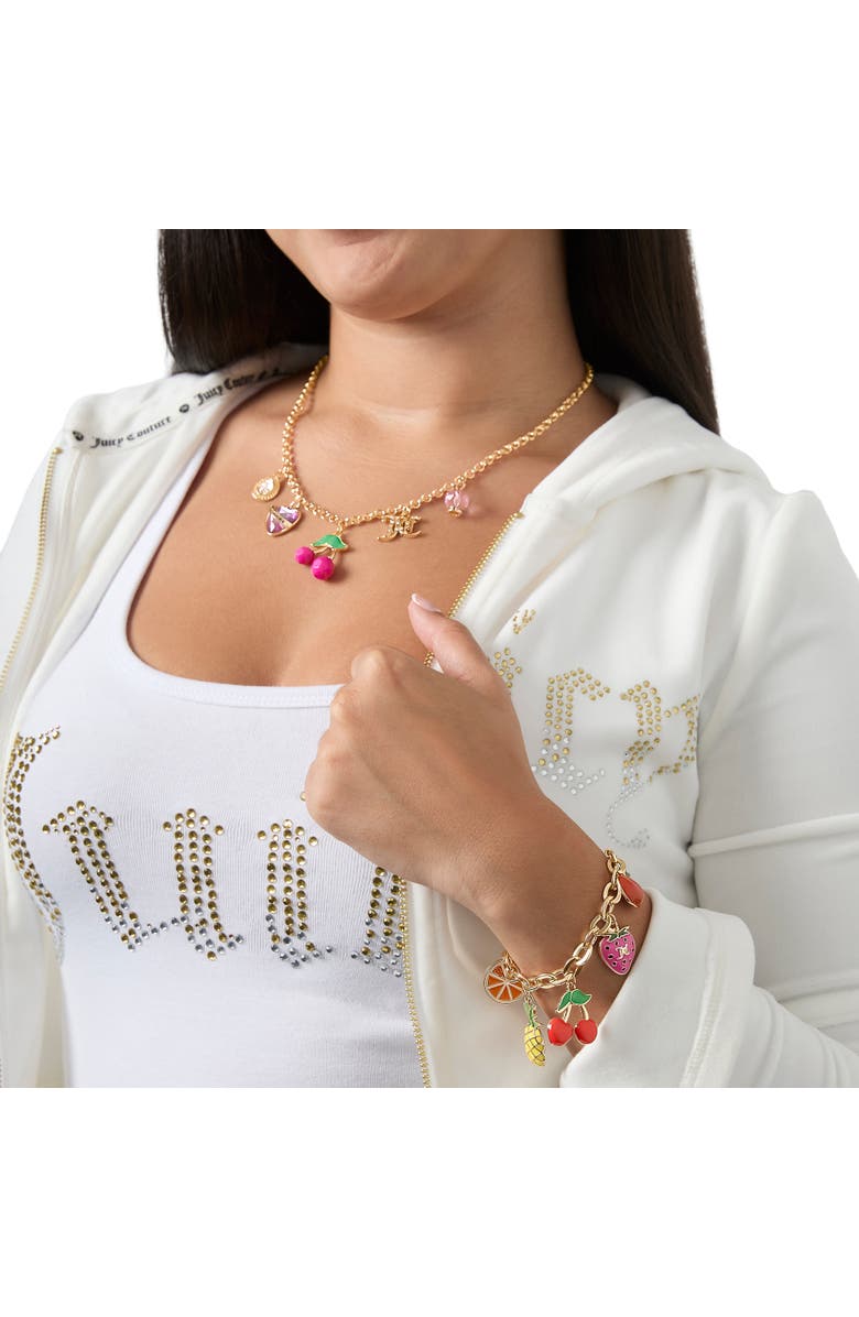 Juicy Couture Cherry Charm Necklace, 18 + 2

, Alternate, color, Gold Tone
