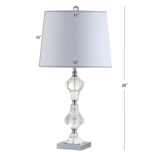 Jonathan Y Riley Crystal Led Table Lamp In Clear