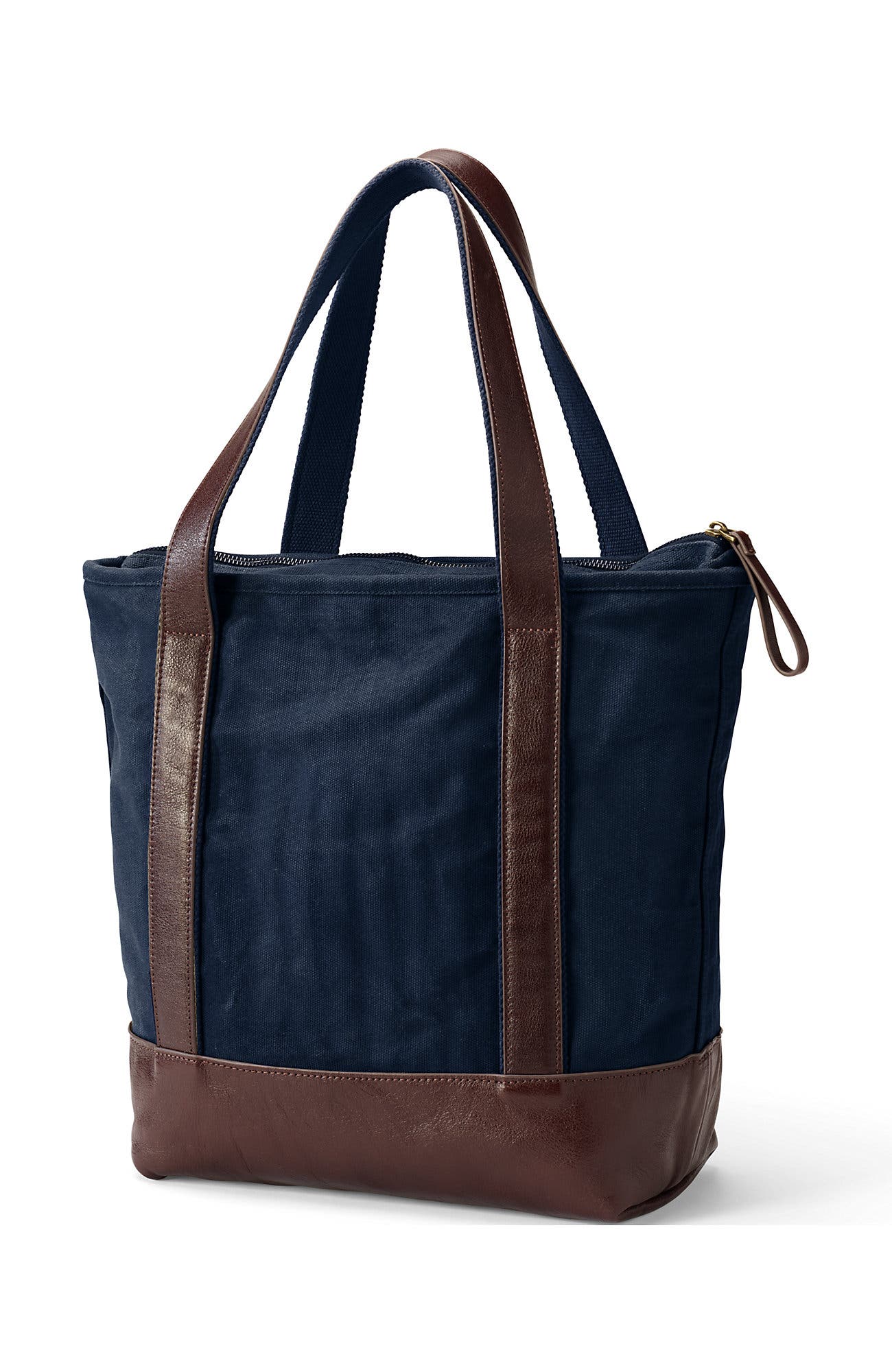 Large Waxed Canvas Tote Bag, Alternate, color, Radiant Navy