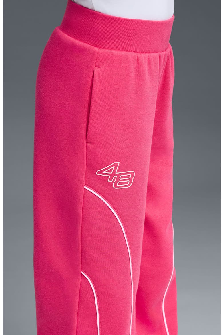 Kids' Star Drive Moto Sweatpants, Alternate, color, BRIGHT PINK