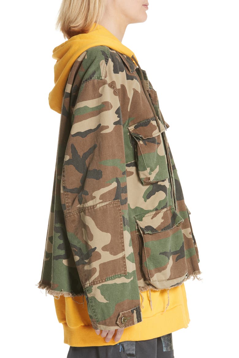 Camo Abu Jacket with Long Hoodie (Nordstrom Exclusive), Alternate, color, CAMO W/ YELLOW COMBO