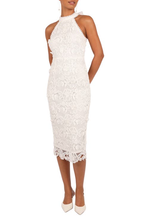 Adaln Halter Lace Midi Dress