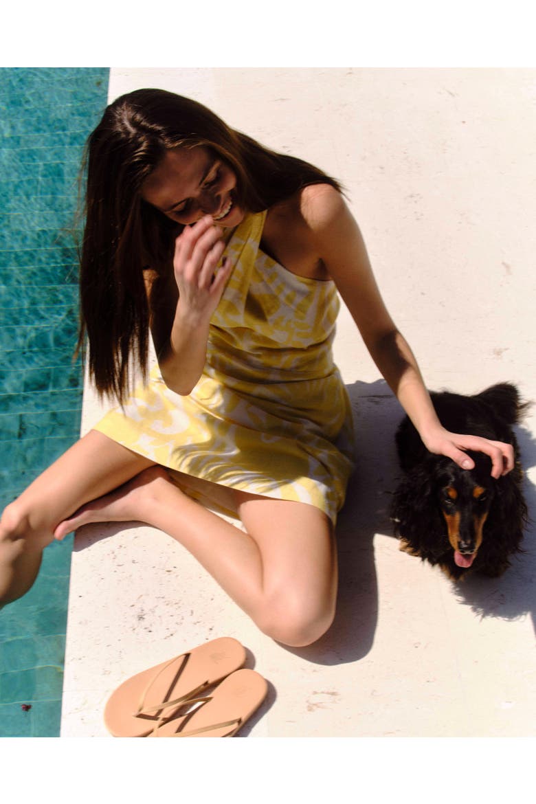 Moran Halter Mini Dress, Alternate, color, Banana