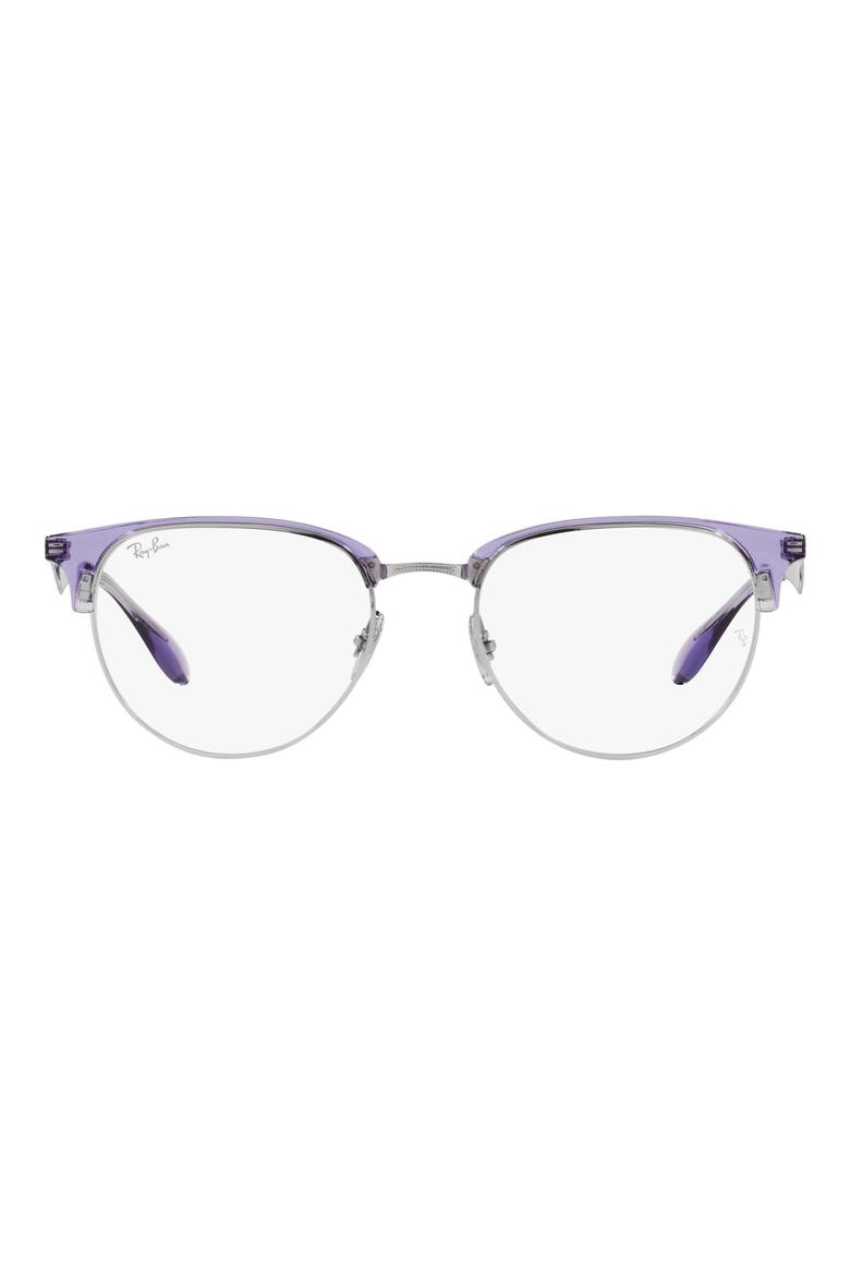 RX6396 53mm Round Optical Glasses, Main, color, VIOLET