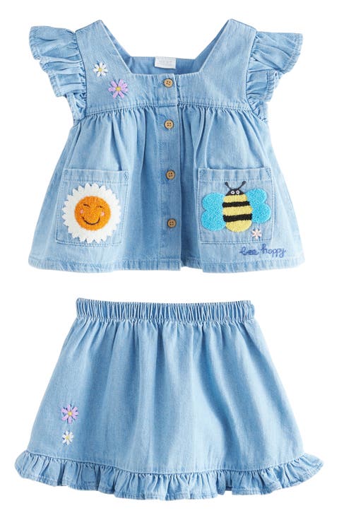 Kids' Patchwork Frill Top & Skirt Set (Baby & Little Kid)