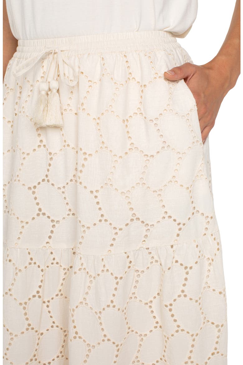 Tiered Cotton Eyelet Maxi Skirt, Alternate, color, VANILLA EYELET