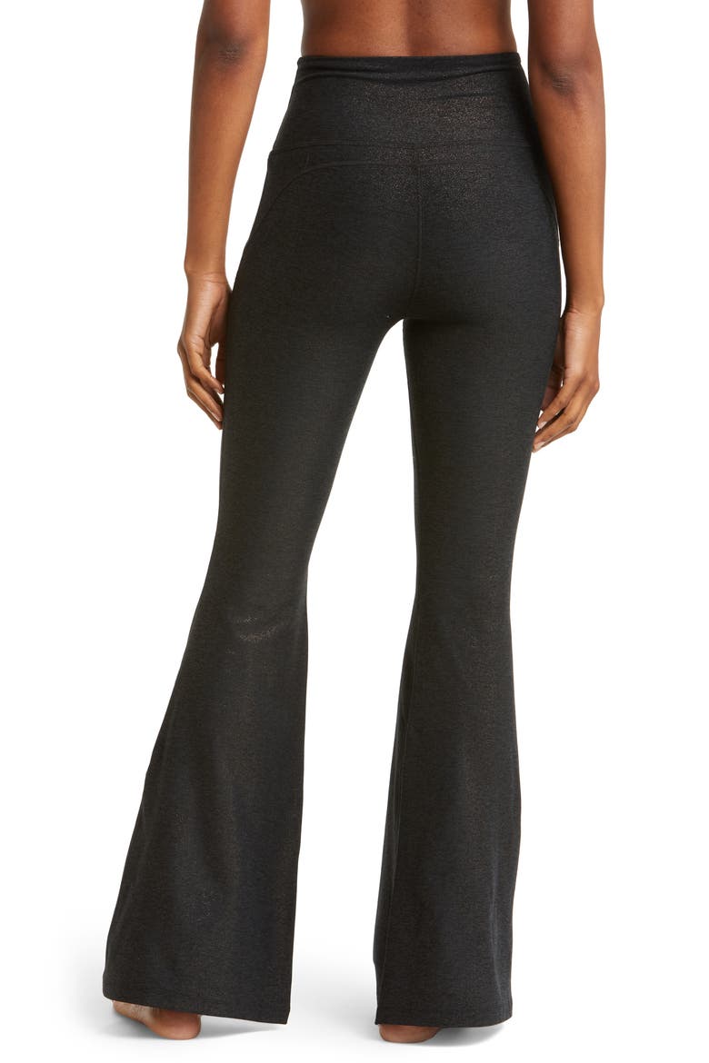 Stardust Foil Softshine Flare Leg Pants, Alternate, color, STARDUST FOIL