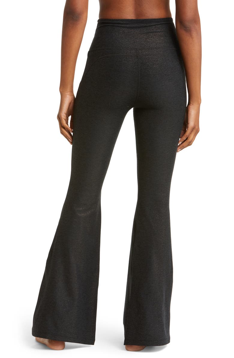 Beyond Yoga Stardust Foil Softshine Flare Leg Pants, Alternate, color,