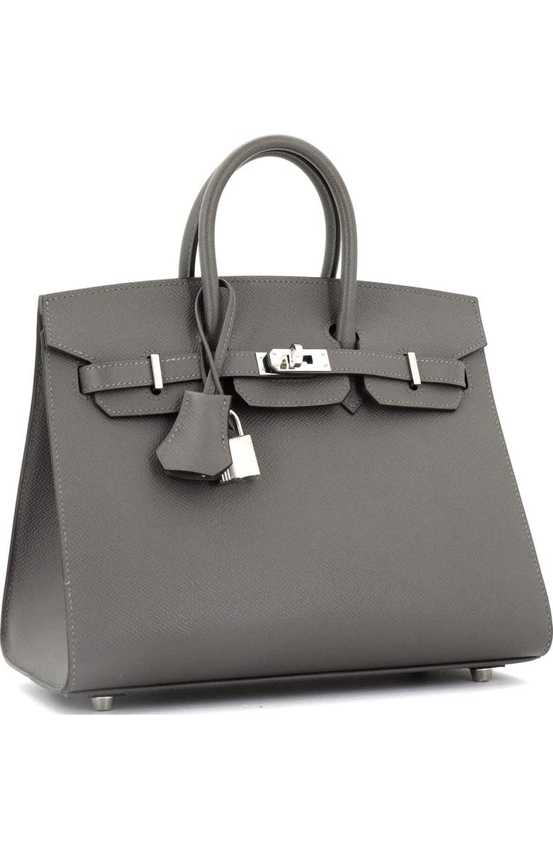 Pre-Owned Hermes Birkin Sellier Bag Grey Epsom with Palladium Hardware 25, Alternate, color, Gris Meyer