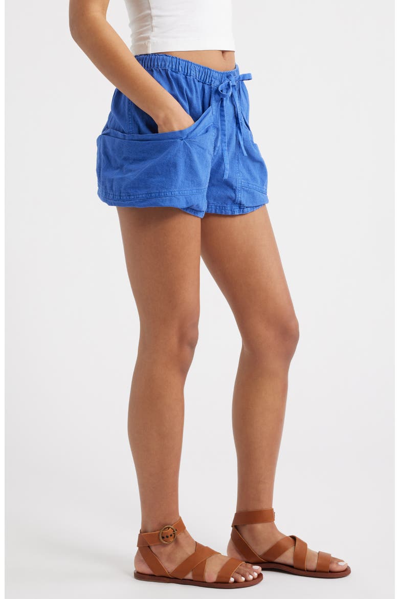 Good Fortune Linen & Cotton Shorts, Alternate, color, VIOLET SPLENDOR