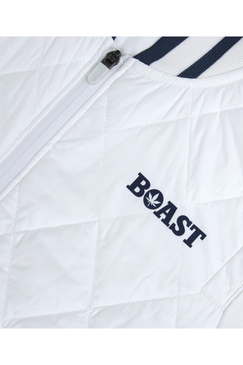 Quilted Varsity Bomber, Alternate, color, Vintage Navy