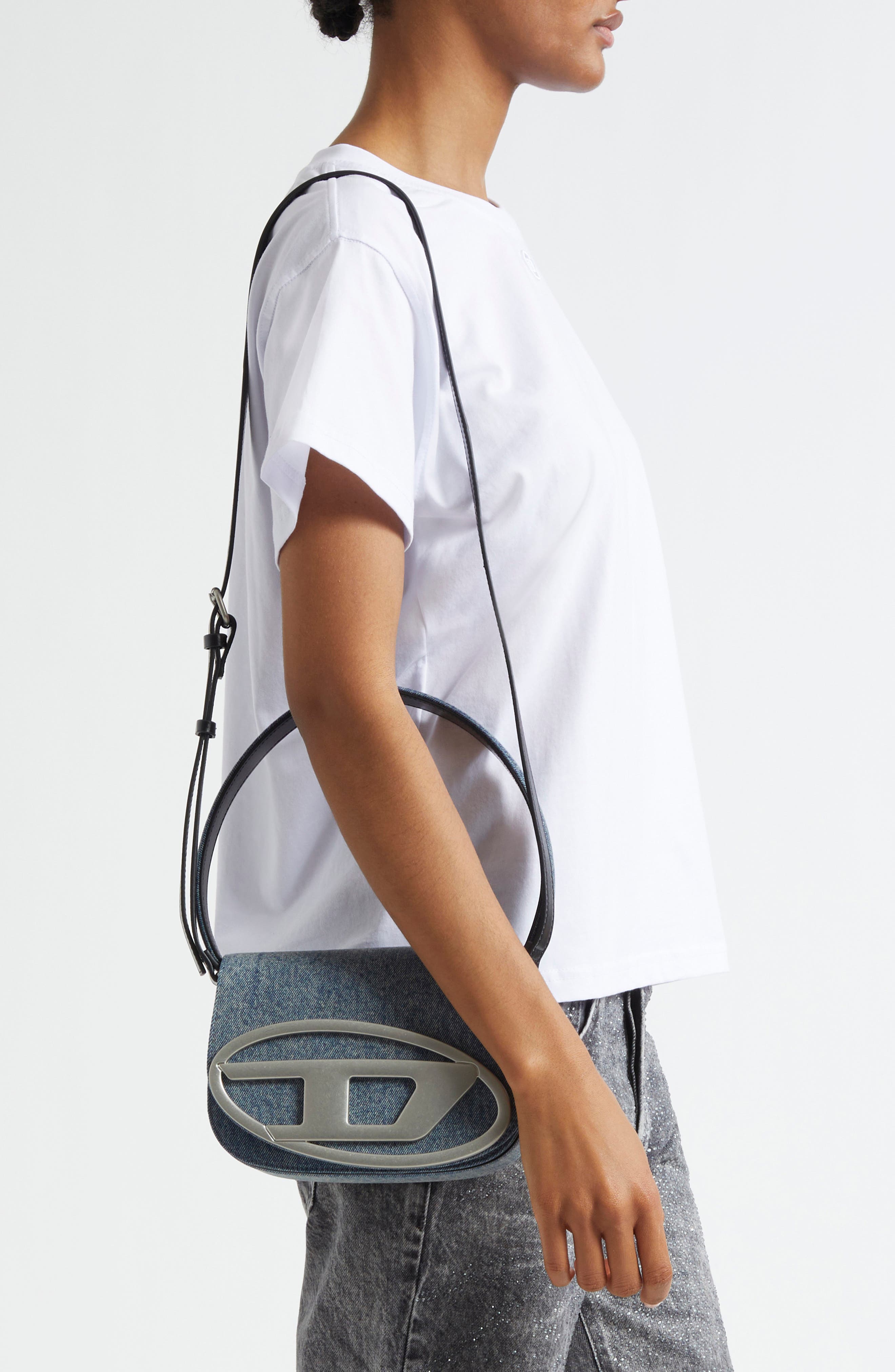 DIESEL<sup>®</sup> 1DR Denim Shoulder Bag, Alternate, color, 