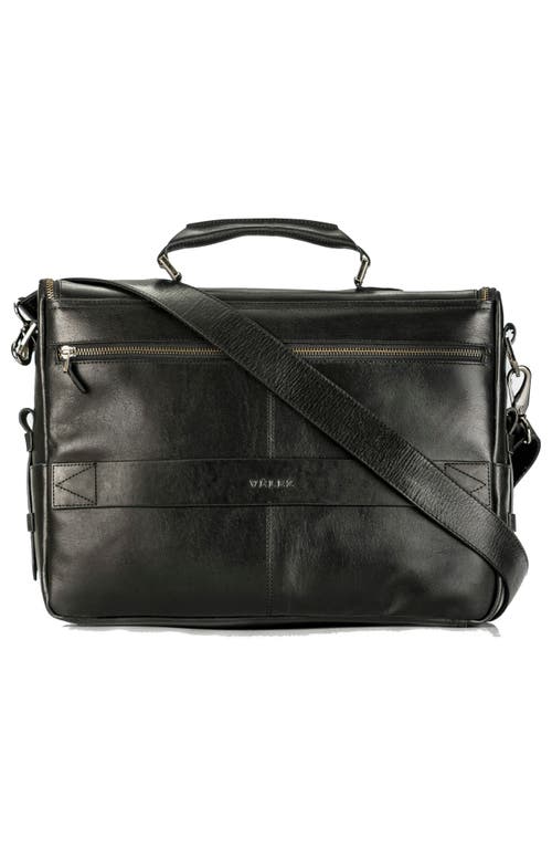 Velez "new Archaeology" Portable Leather Briefcase In Black