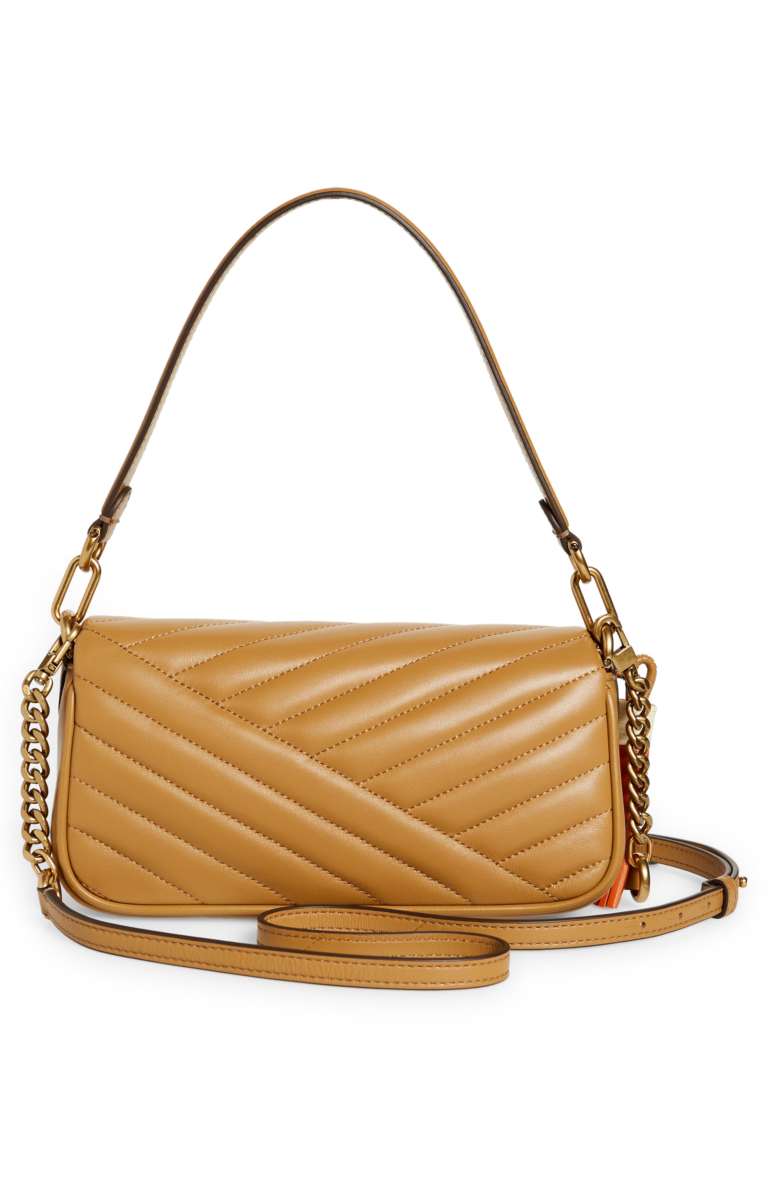 Tory Burch Kira Small Chevron Tassel Shoulder Bag, Alternate, color, 