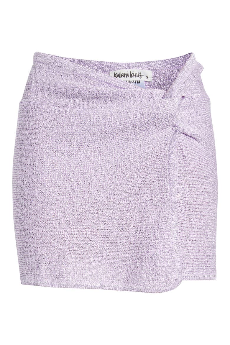 Mini Twist Sarong Skirt, Alternate, color, LILAC GLIMMER