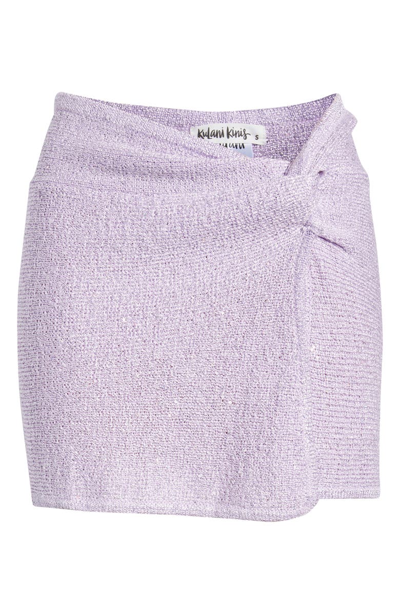 Kulani Kinis Mini Twist Sarong Skirt, Alternate, color, Lilac Glimmer