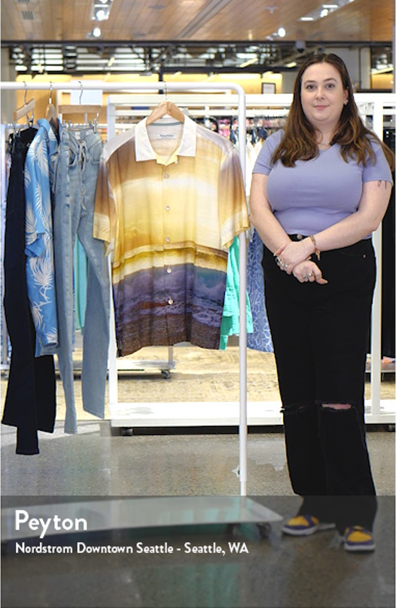 Veracruz Cay Sunset Break Short Sleeve Button-Up Camp Shirt, sales video thumbnail