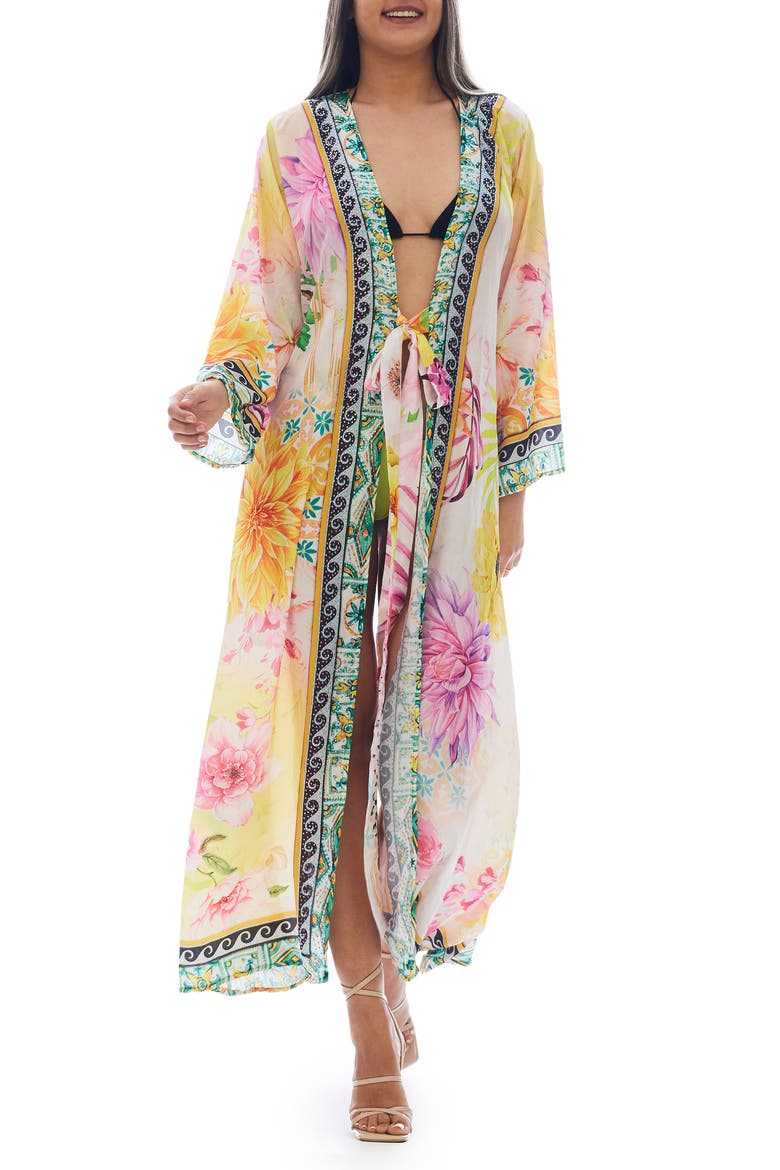 Floral Duster, Main, color, YELLOW