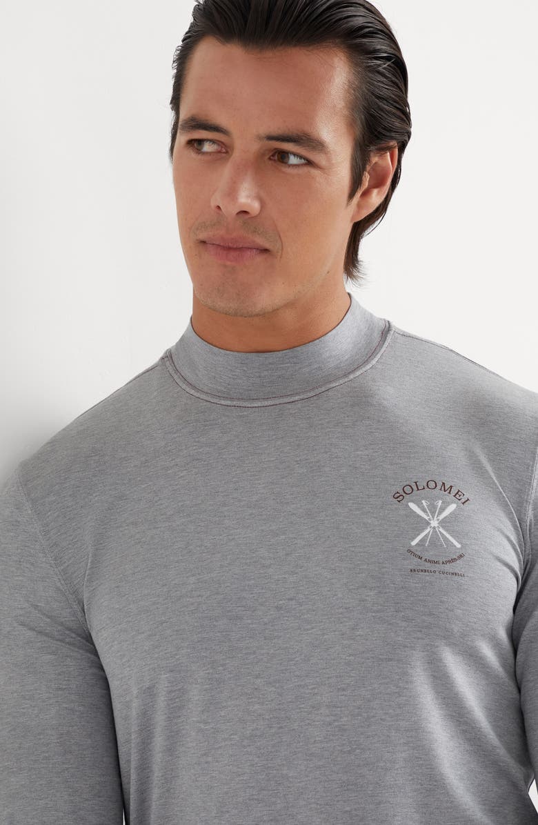 Brunello Cucinelli T-shirt with embroidery, Alternate, color, 