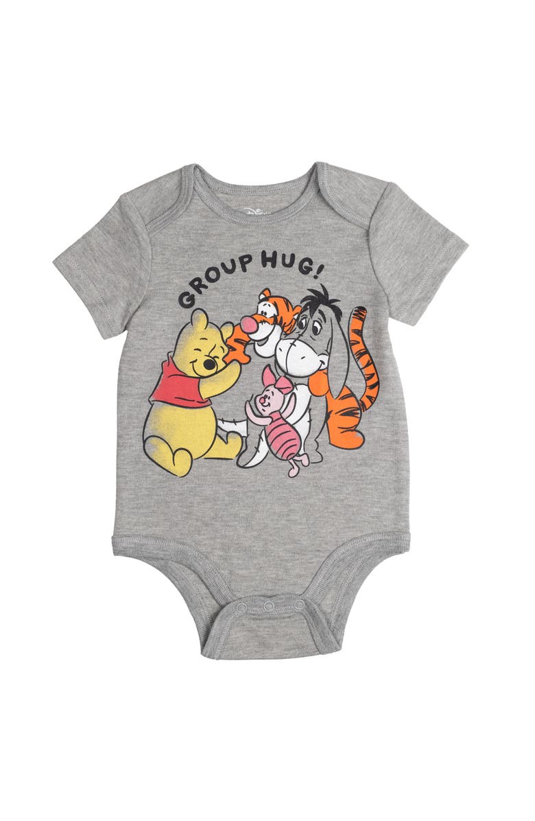 Disney Winnie the Pooh 5-Pack One Piece Bodysuits, Alternate, color, Red Grey Yellow Orange