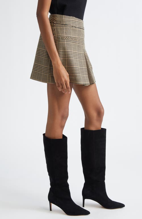 Veronica Beard Pavaline Houndstooth Check Miniskirt In Brown