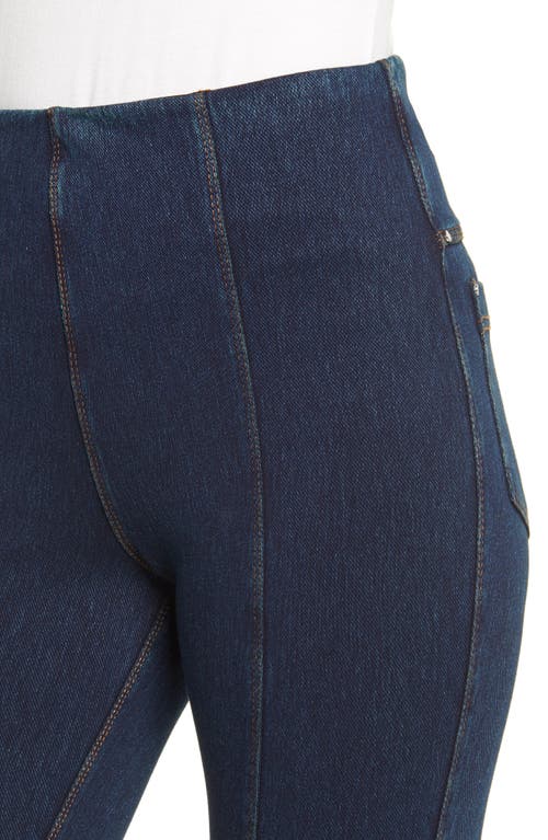 Lyssé Evelyn Split Hem Denim Leggings In Indigo