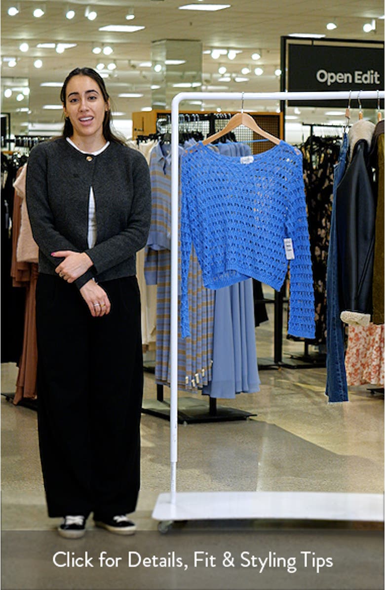 Willa Cotton Blend Open Stitch Sweater, sales video thumbnail