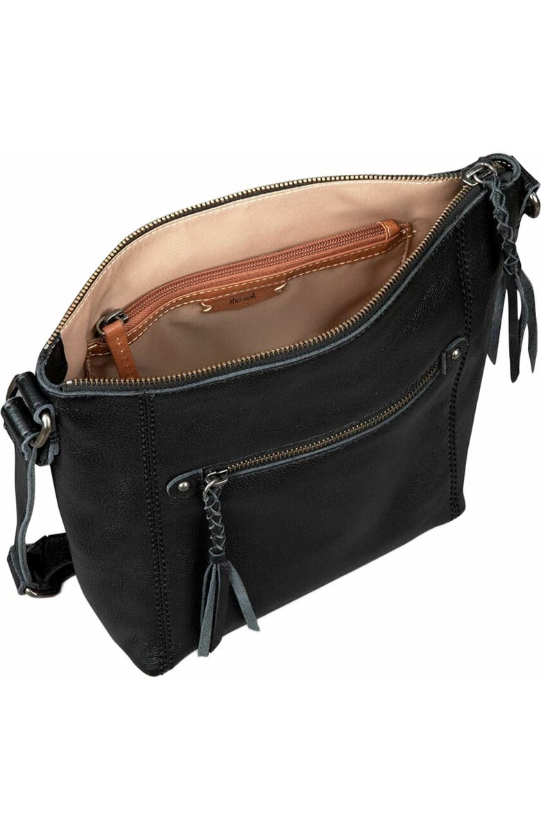 The Sak Ashland Leather Crossbody Bag, Alternate, color, Black