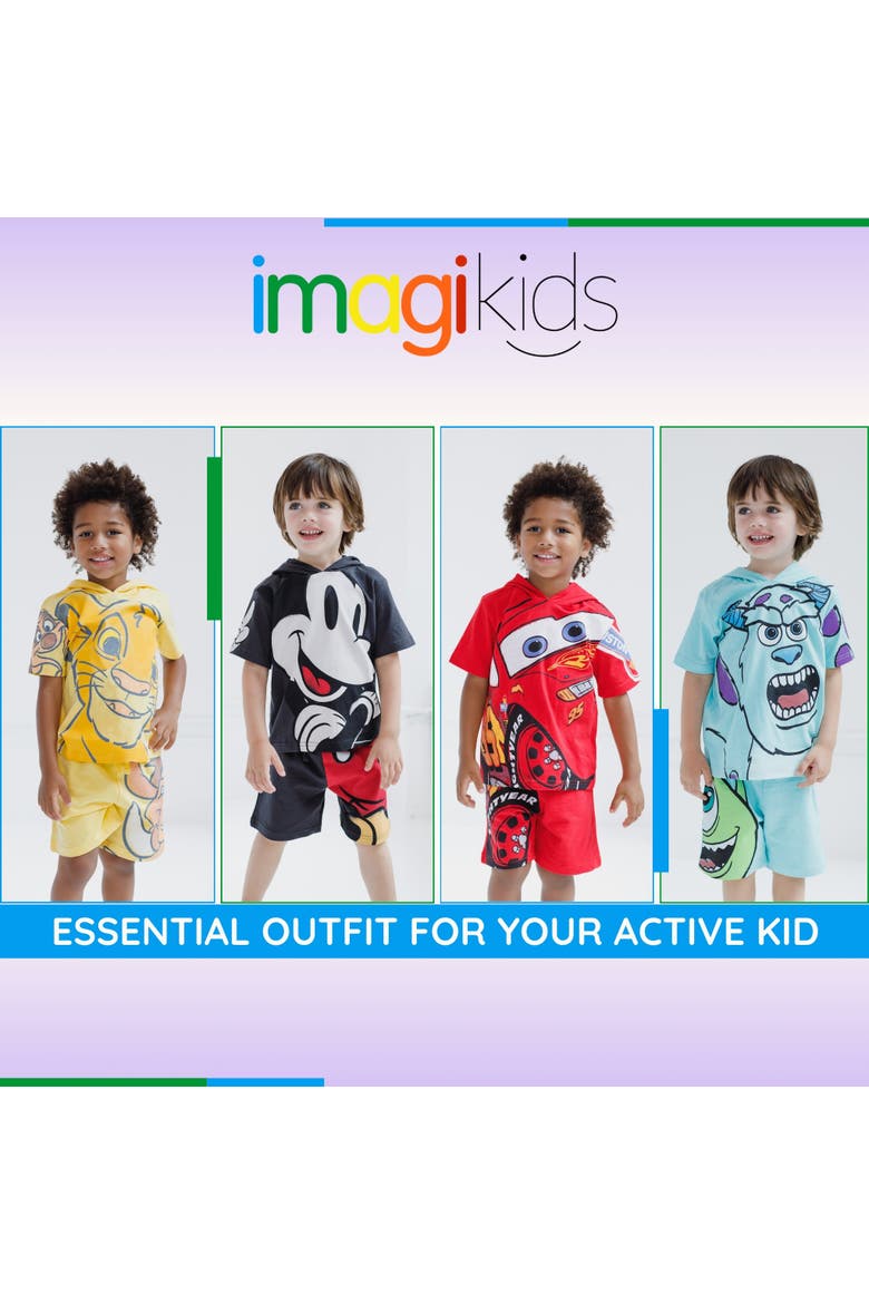 Cars Lightning McQueen 2-Piece Hooded Tee and Shorts Set, Alternate, color, Lightning McQueen Red