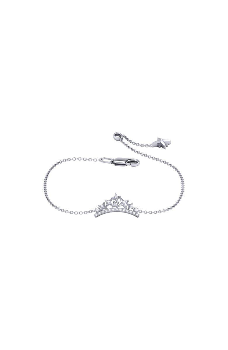 LuvMyJewelry Starry Cascade Sterling Silver Diamond Tiara Bracelet, Main, color, 