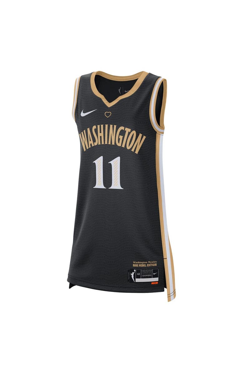 Nike Unisex Nike Elena Delle Donne Black Washington Mystics Rebel Edition Victory Player Jersey, Alternate, color, Black