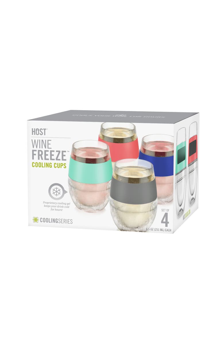HOST Wine FREEZE Cooling Cup Set of 4, Alternate, color, Multicolor