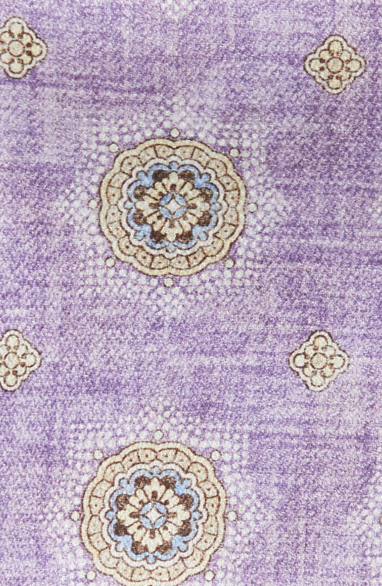 EDWARD ARMAH Paisley & Medallion Reversible Silk Pocket Square, Alternate, color, 