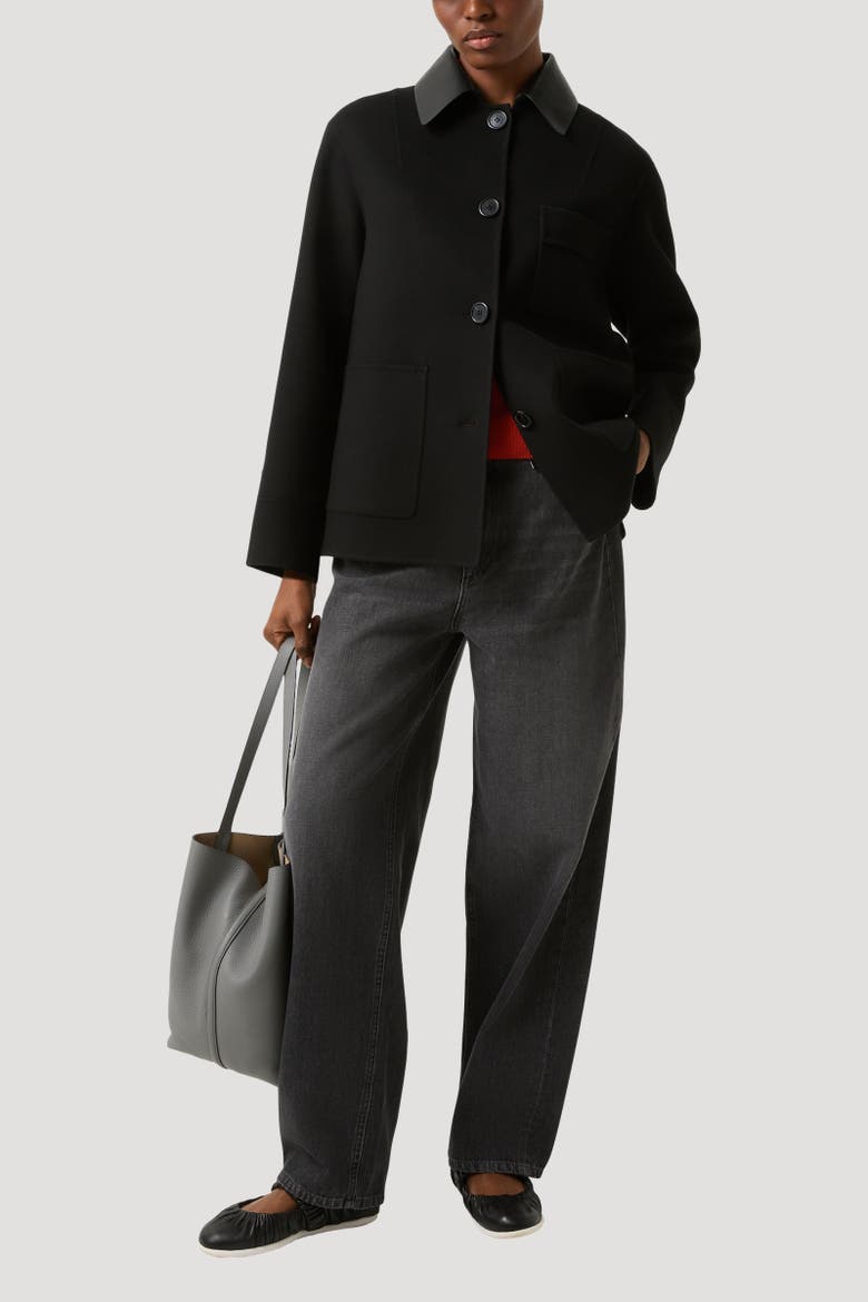 Doubleface Jacket Cassidy, Alternate, color, Black