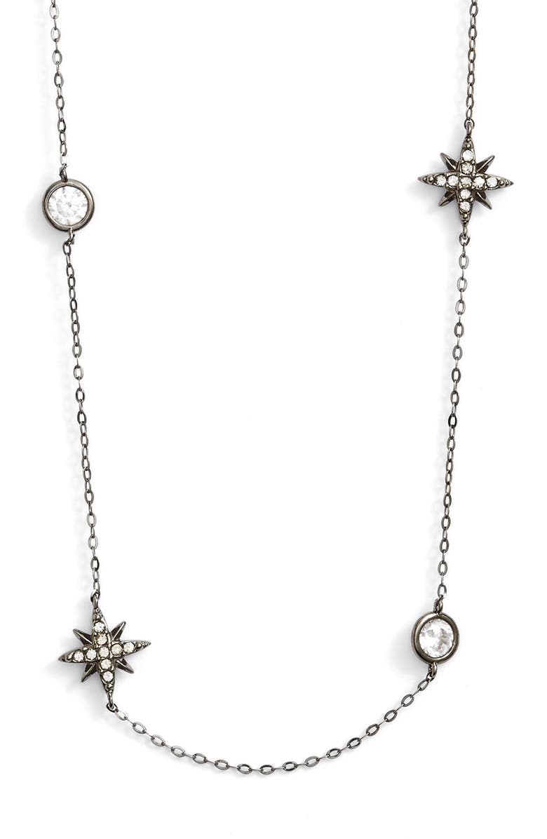 Nadri 'Starry Night' Cubic Zirconia Long Strand Necklace, Alternate, color,