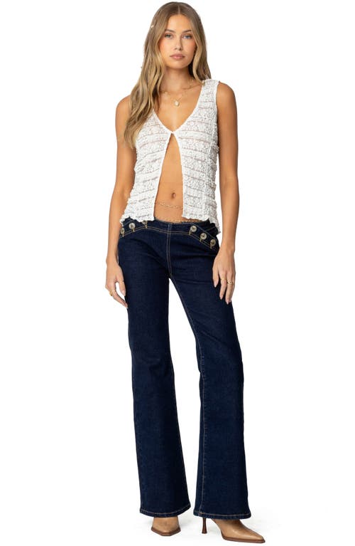 Shop Edikted Evolet Sheer Lace Top In White