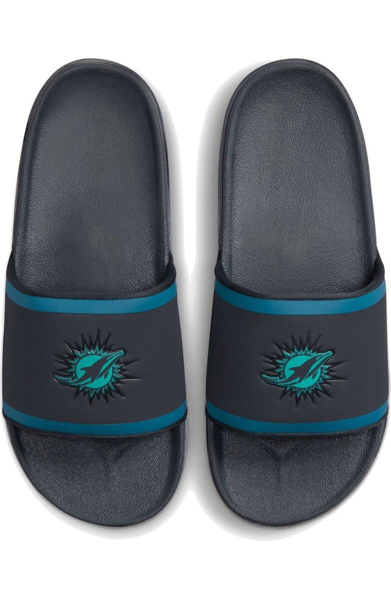 Nike Miami Dolphins Off-Court Wordmark Slide Sandals, Alternate, color,