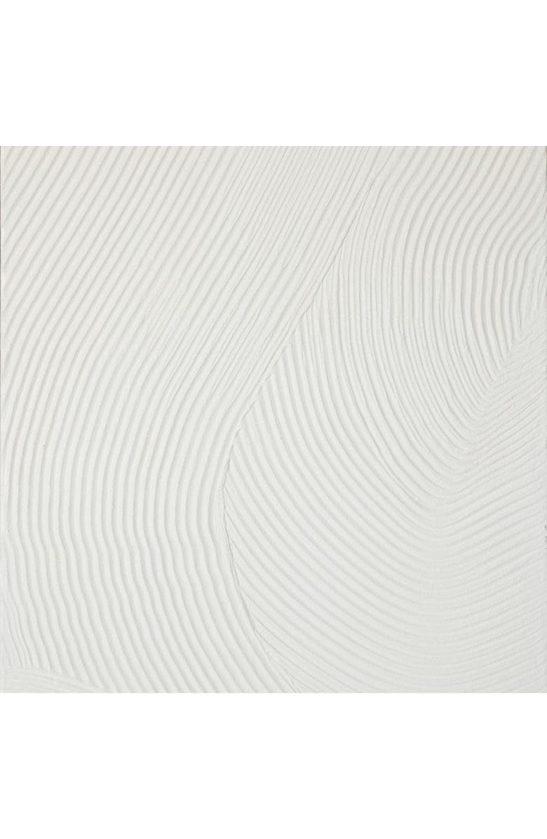 GINGER BIRCH STUDIO Textured White Canvas Framed Wall Art, Alternate, color, White