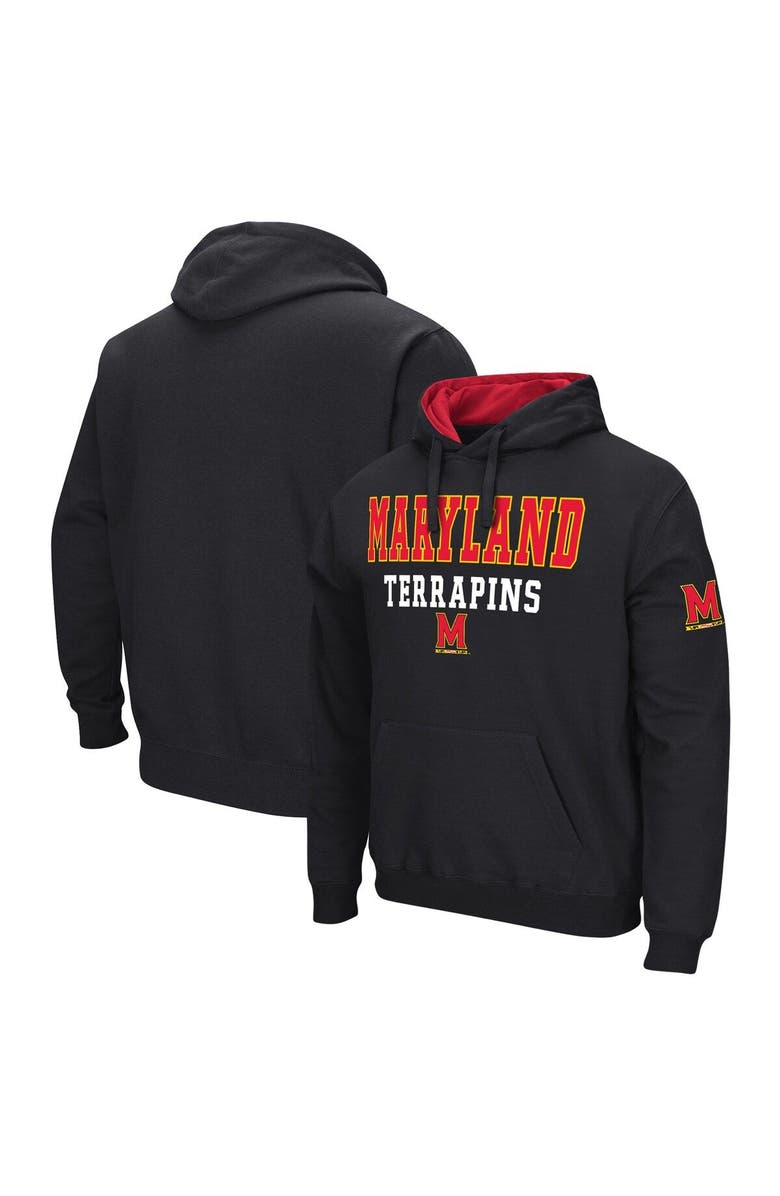 COLOSSEUM Men's Colosseum Black Maryland Terrapins Sunrise Pullover Hoodie, Main, color, 