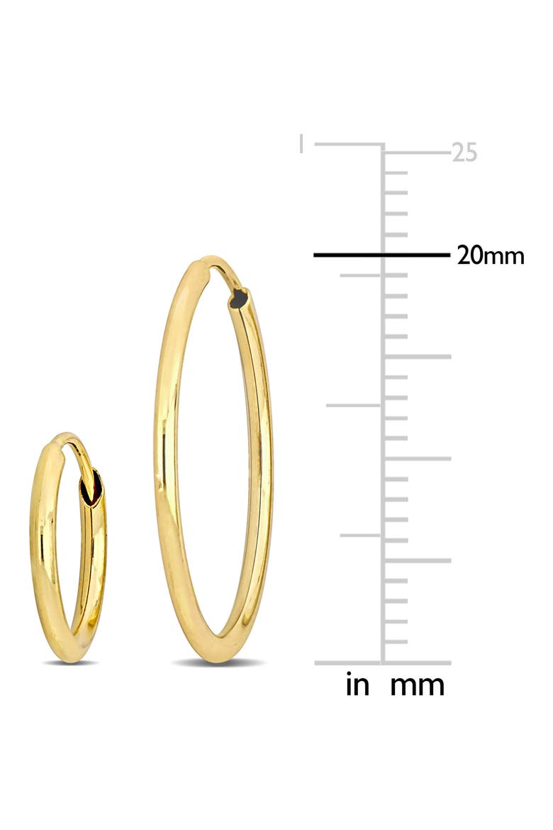 Set of 2 14K Gold Hoop Earrings, Alternate, color, GOLD