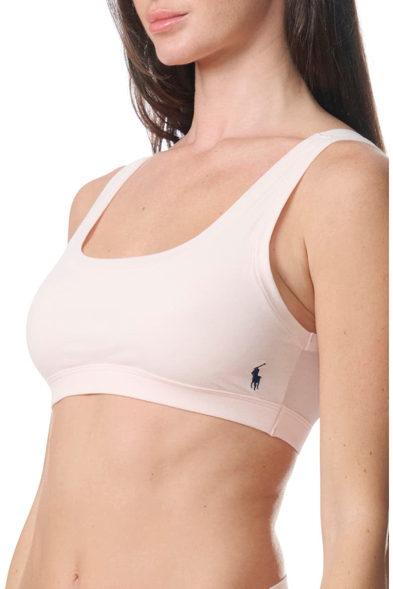 Logo Embroidered Bralette, Alternate, color, GARDEN ROSE
