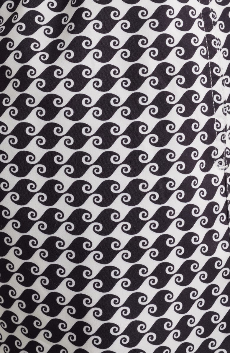 Boardies Printed Swim Trunks, Alternate, color, Black/ Cream